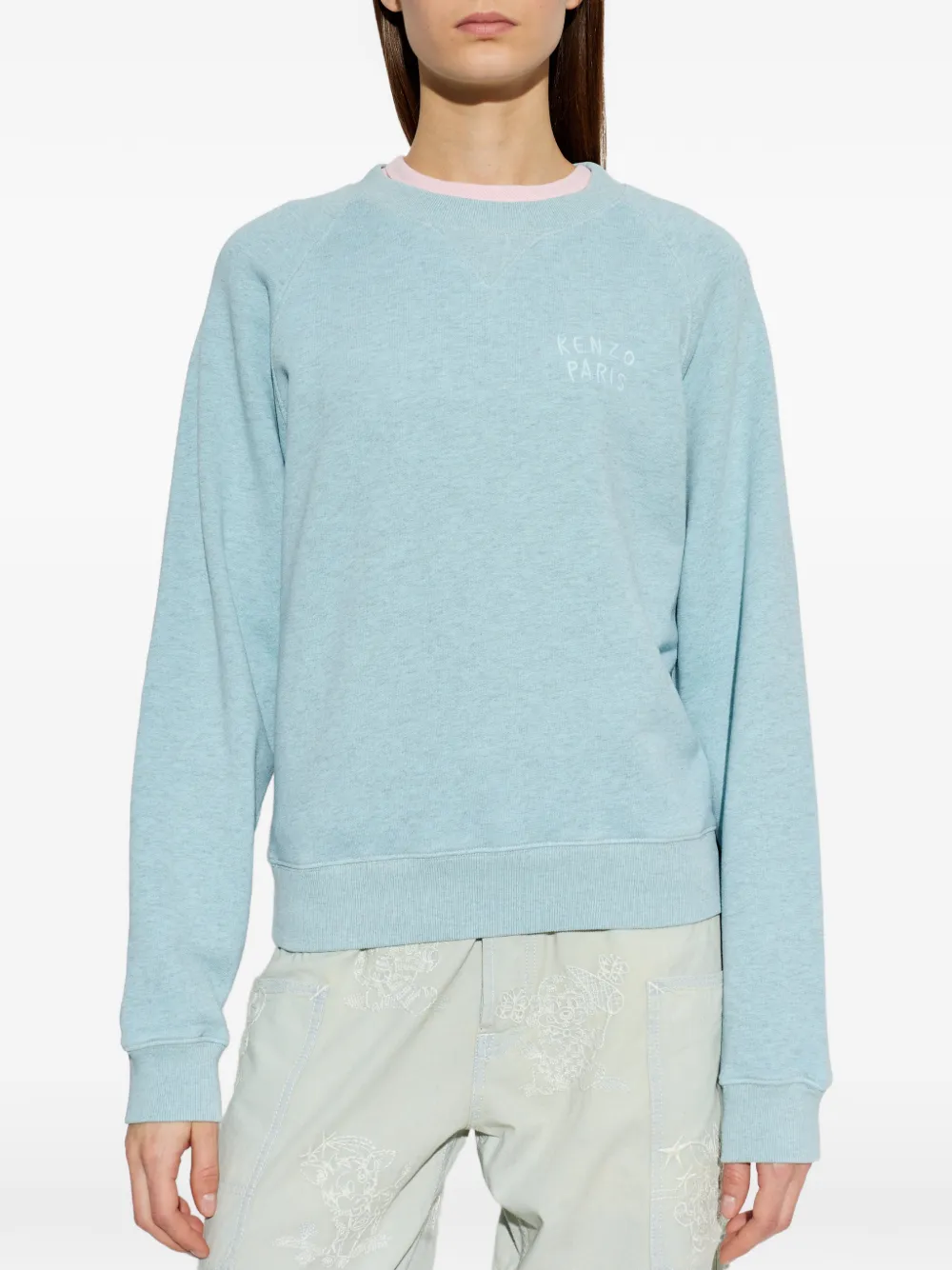 Kenzo Boke Heart trui met geborduurd logo Blauw
