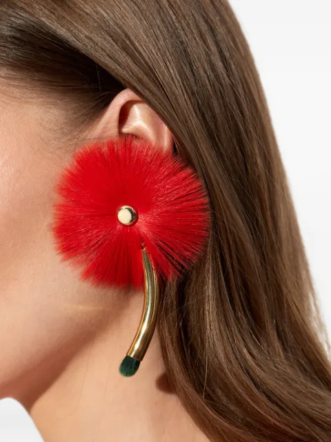 Issey Miyake floral-motif earrings