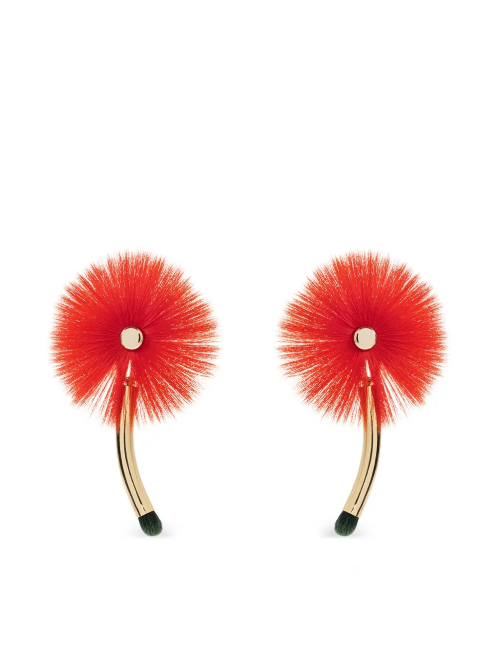 Issey Miyake floral-motif earrings - Oro