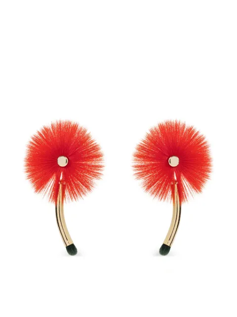 Issey Miyake floral-motif earrings