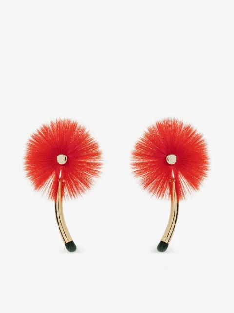Issey Miyake floral-motif earrings
