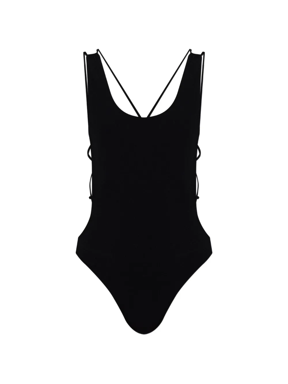 ISABEL MARANT Tenisia lace-up swimsuit - Nero