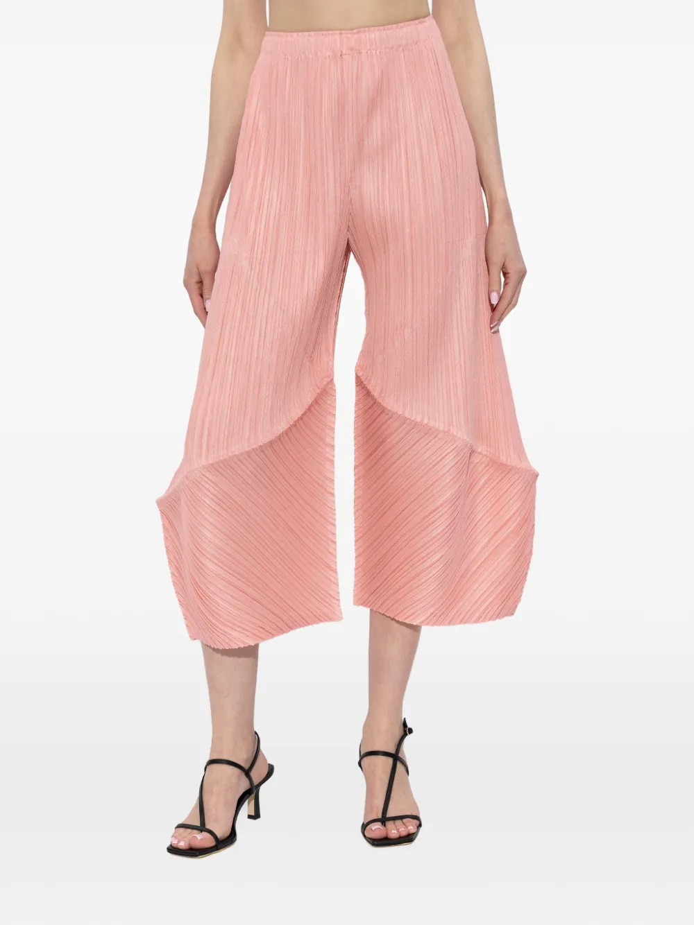 Pleats Please Issey Miyake Plooibroek met wijde pijpen Roze