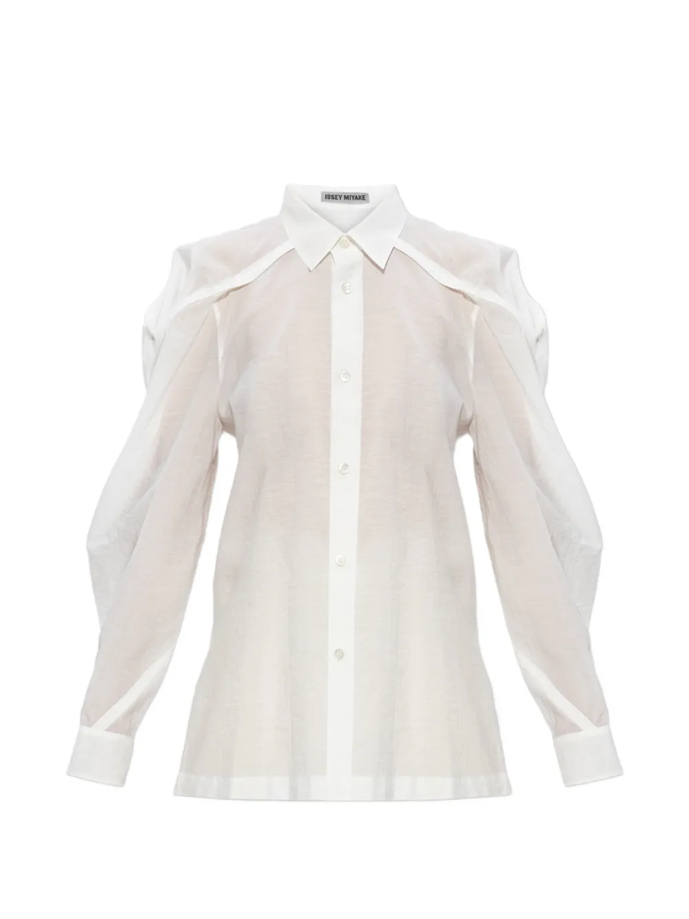 Issey Miyake puff-sleeve shirt - Bianco