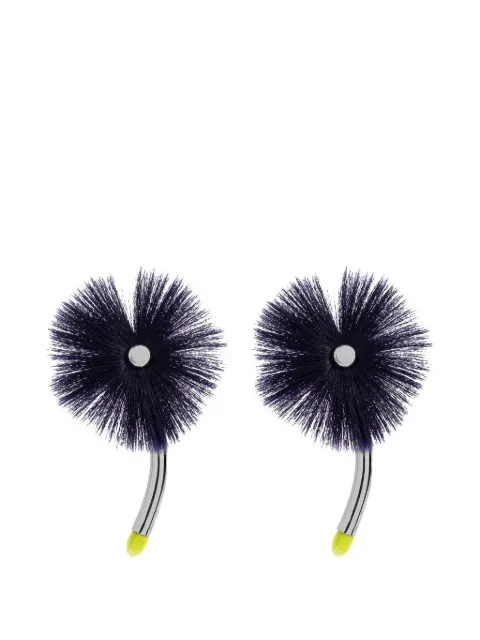 Issey Miyake floral-motif earrings