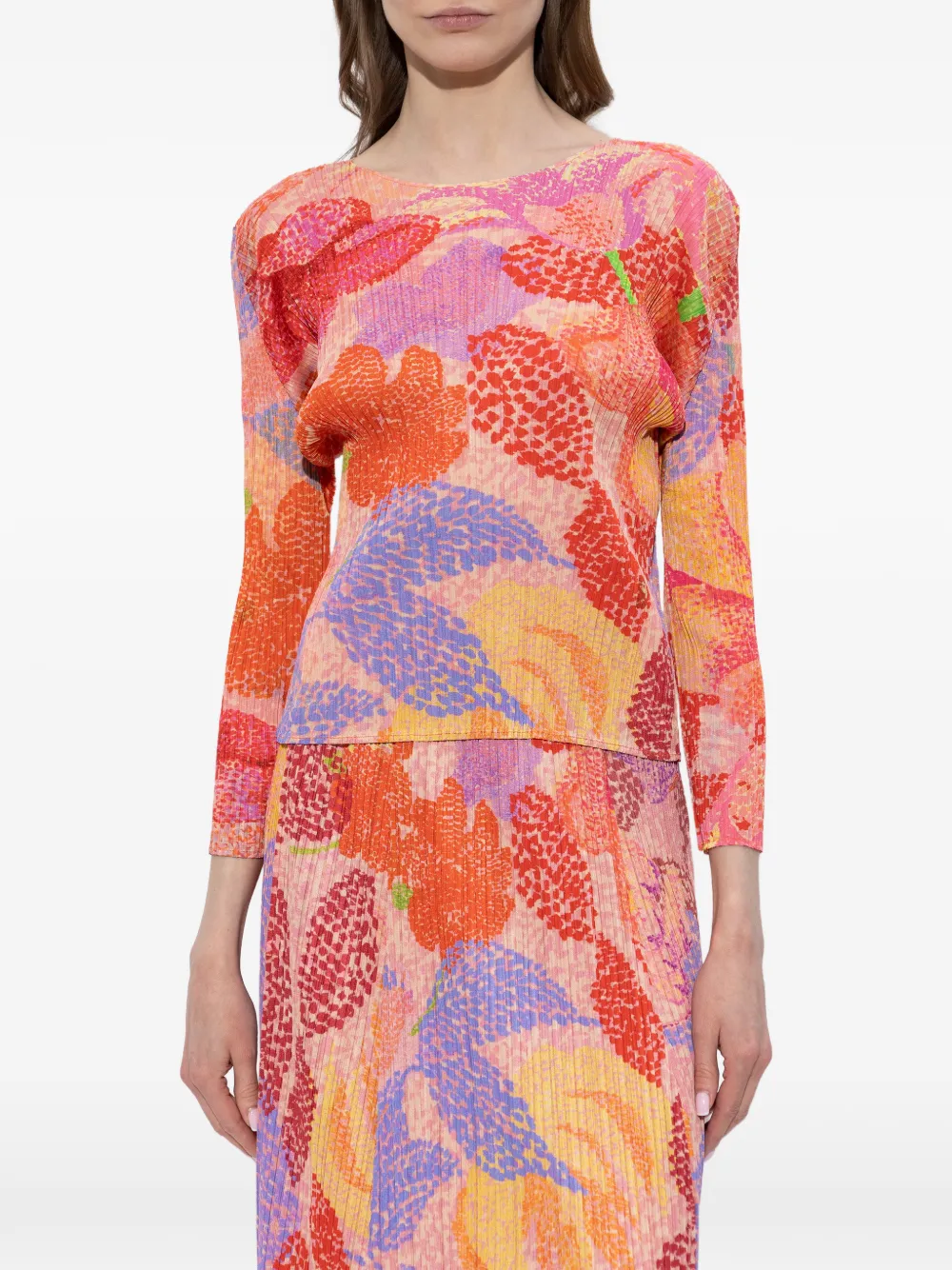 Pleats Please Issey Miyake Geplooide blouse Roze