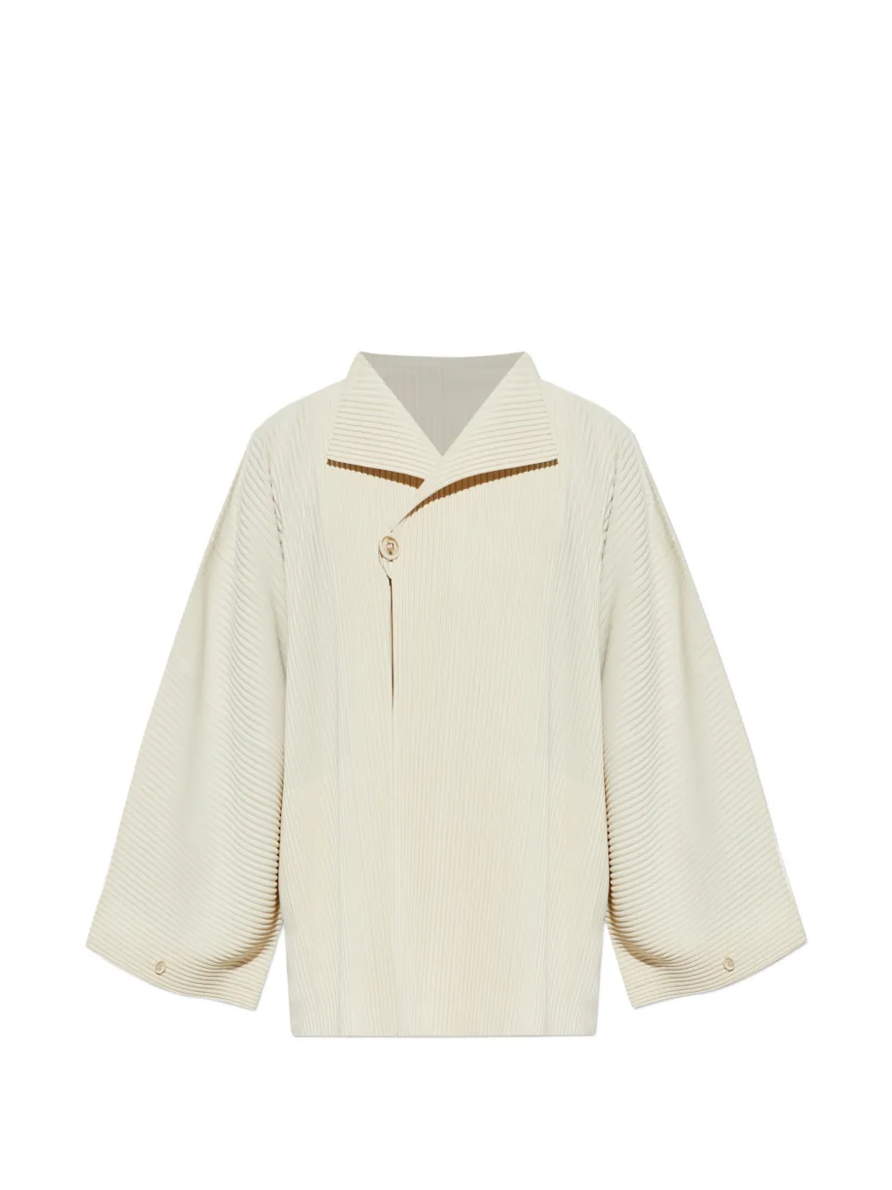 Homme Plissé Issey Miyake Wear Or Wrap plissé button jacket - Nude