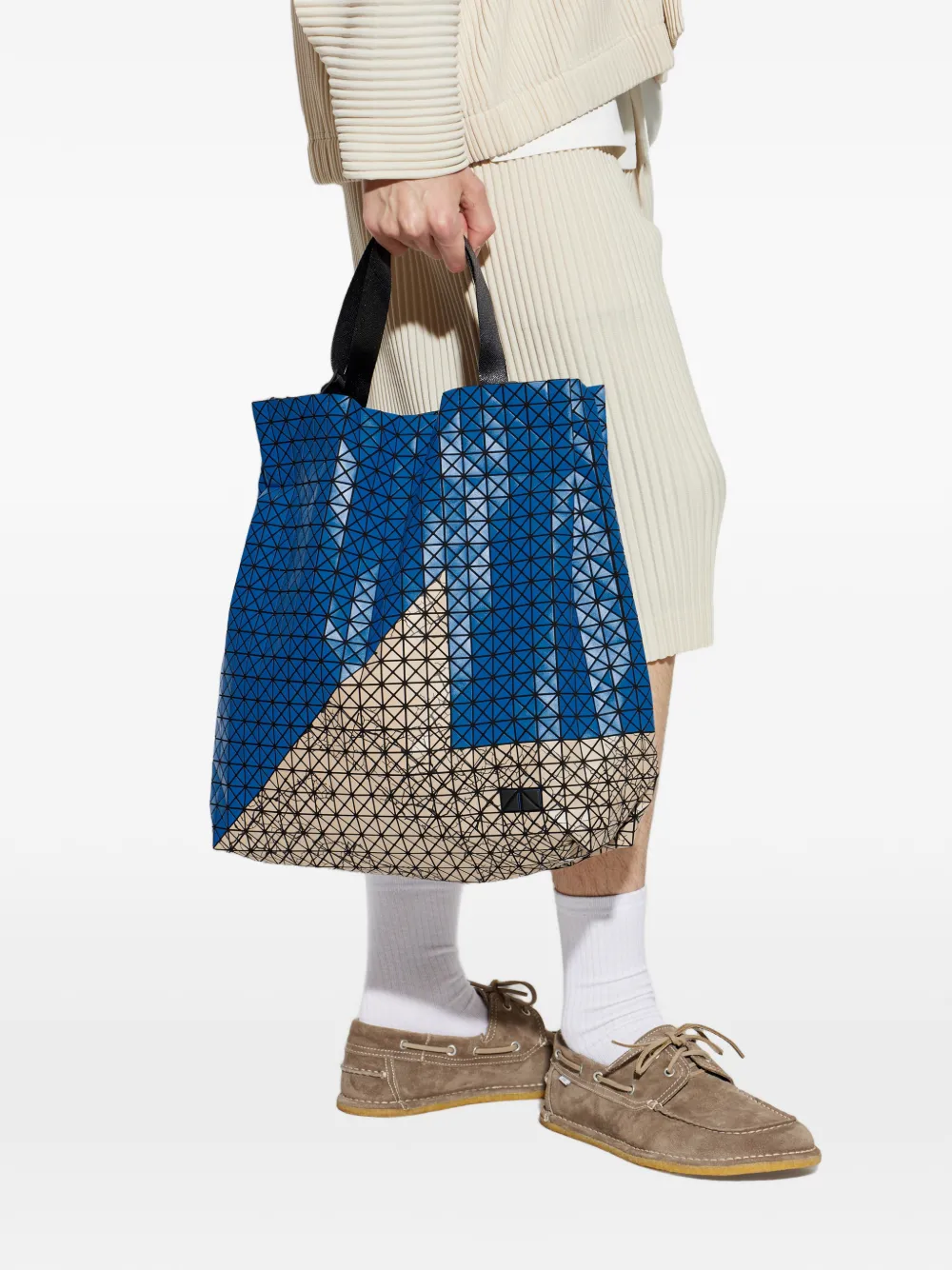  Bao Bao Issey Miyake Sac Cabas Cart S Autobahn à Design Géométrique - Bleu 