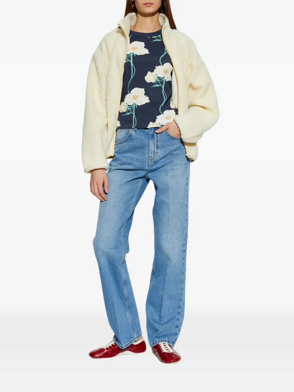  Kenzo Camiseta Con Estampado Floral - Azul 