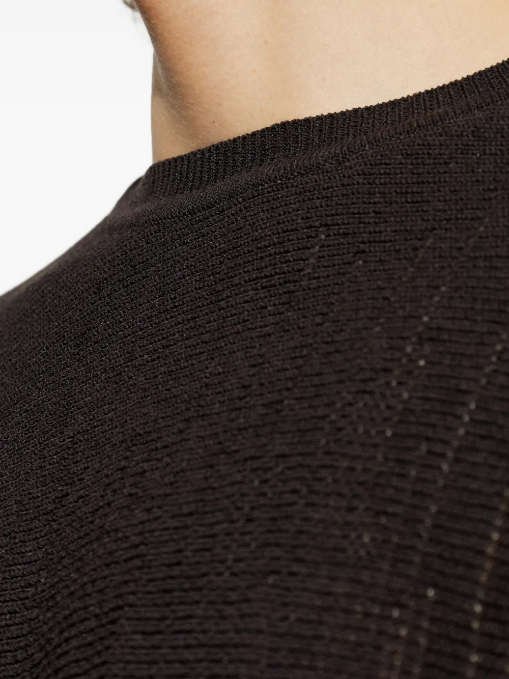 Homme Plissé Issey Miyake Brush Close-Up crew-neck Sweater | Brown