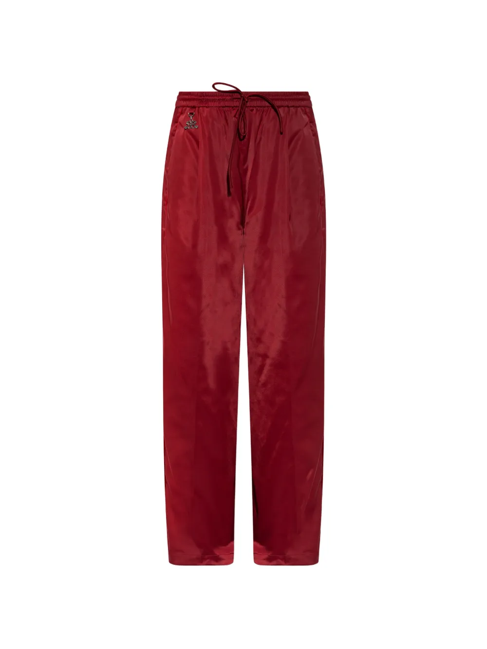 Gestuz x Barbie drawstring satin-finish trousers - Rot