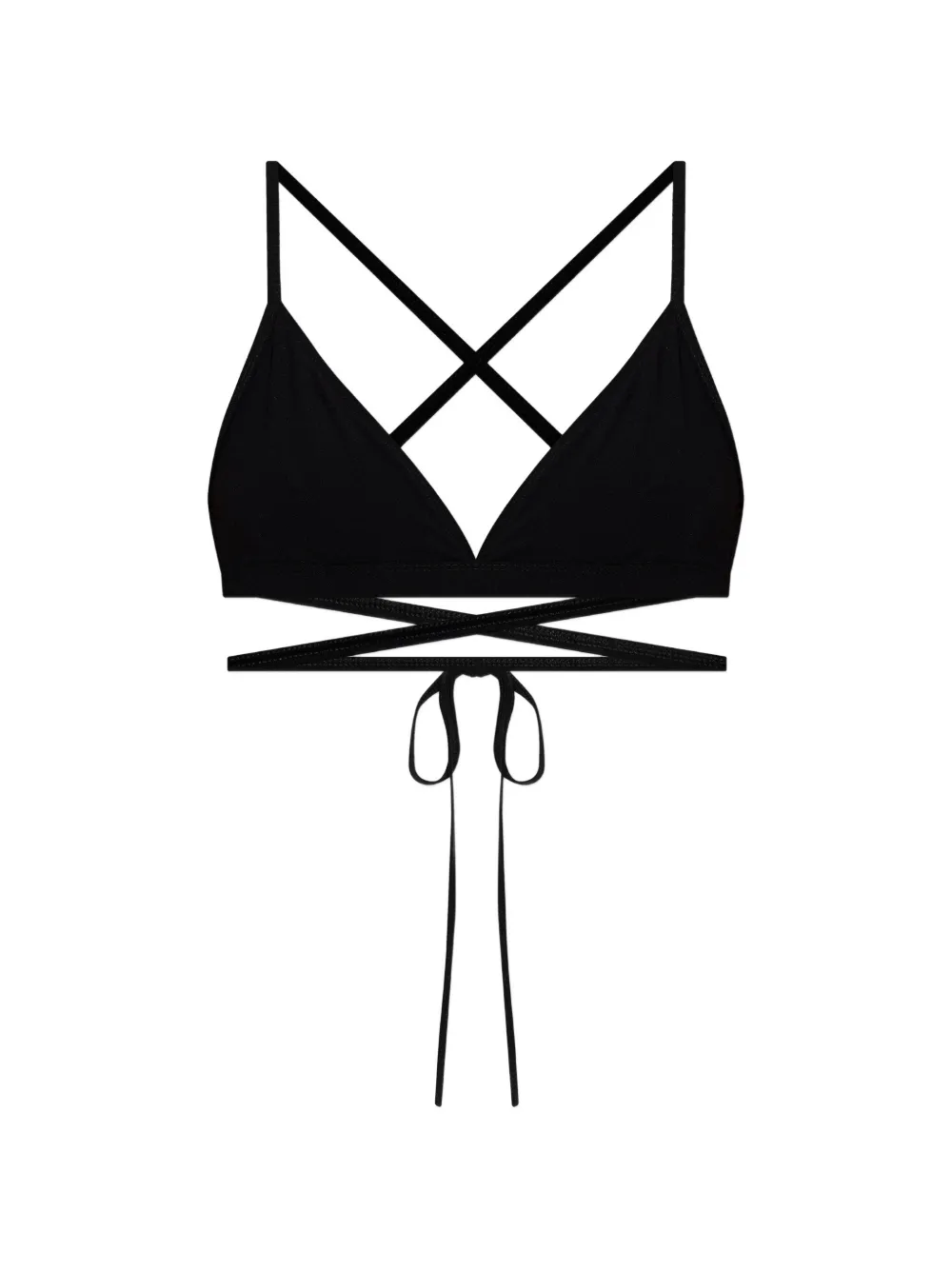 ISABEL MARANT Solange tie-detail triangle bikini top - Nero