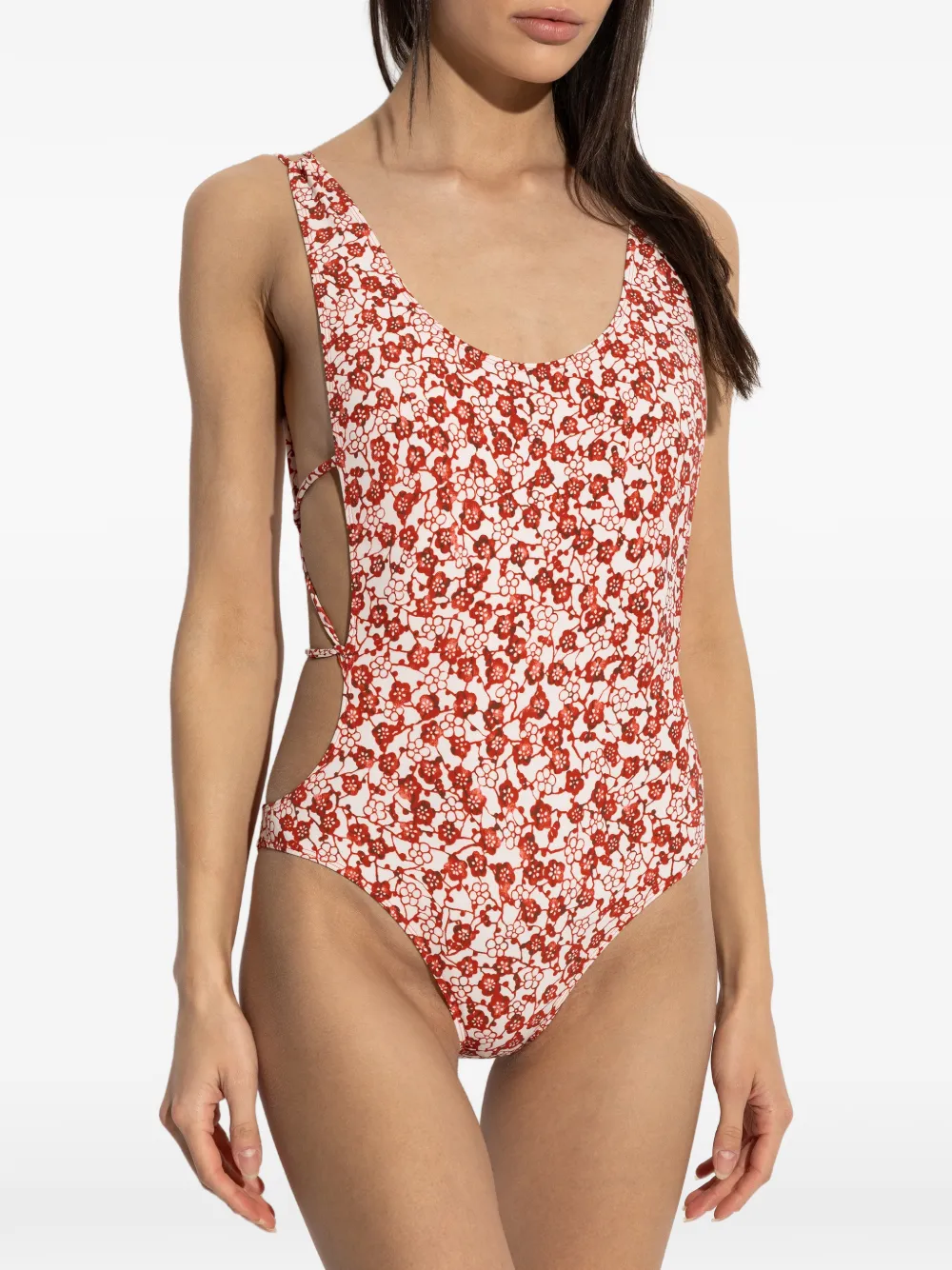 ISABEL MARANT Tenisia badpak met bloemenprint Wit