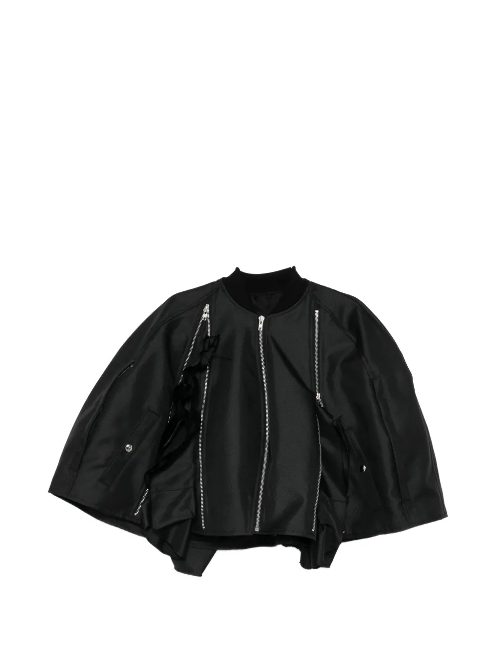 Comme des Garçons Homme Plus ruffled cropped jacket - Nero
