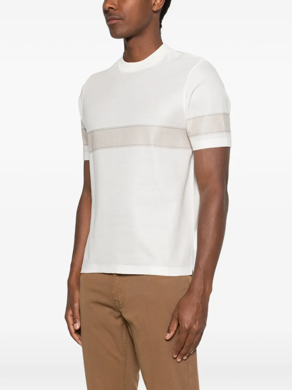 Canali T-shirt met ronde hals Wit