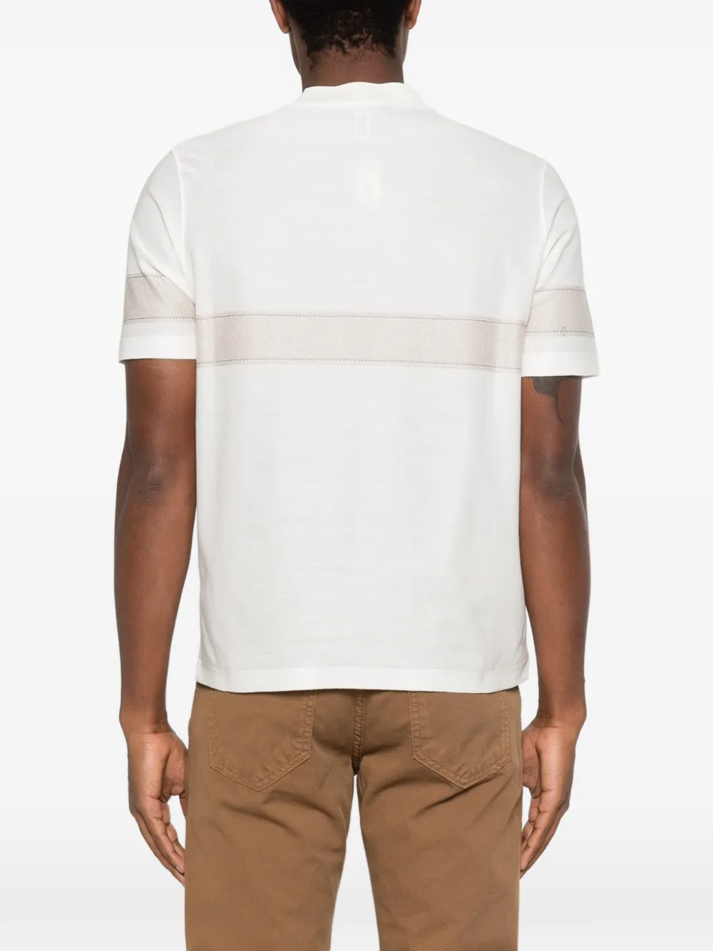 Canali T-shirt met ronde hals Wit