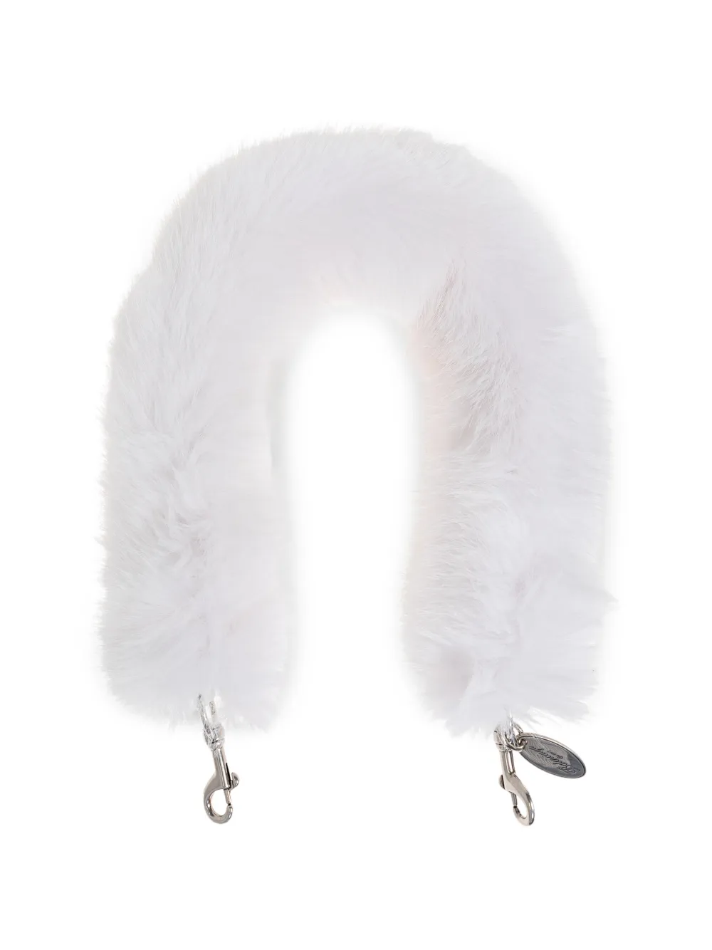 Balenciaga faux-fur bag strap - White