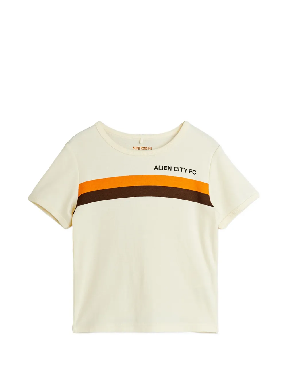 Mini Rodini graphic-print T-shirt - Toni neutri