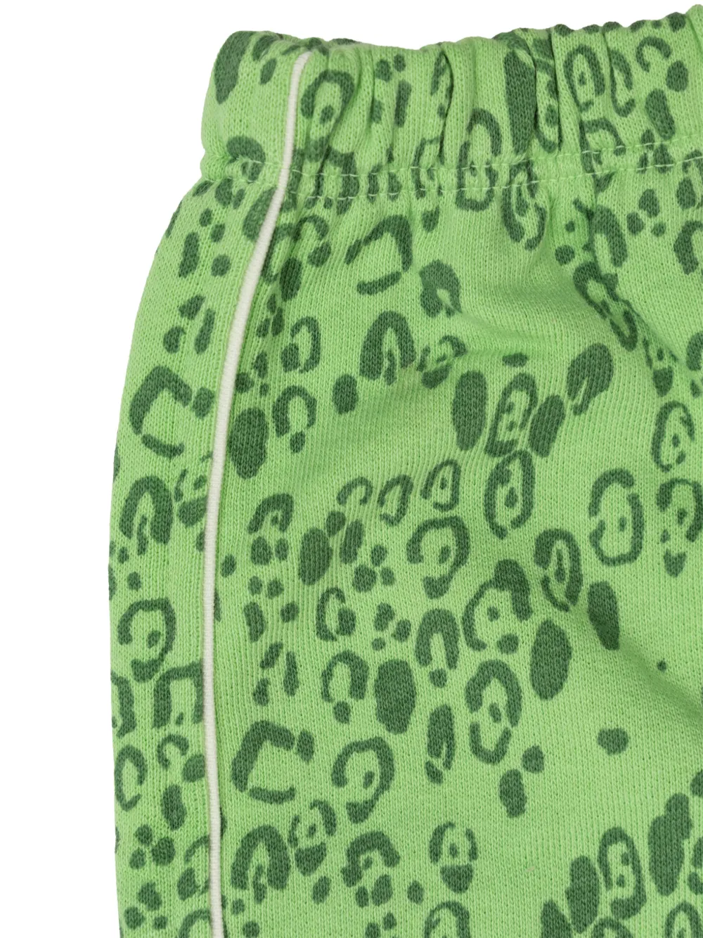  Mini Rodini Pantalones De Chándal Con Estampado De Leopardo - Verde 