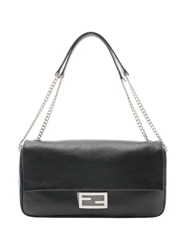 Fendi Pre-Owned 2000-2010 ラージ レザー チェーン バゲット Fendi Pre-Owned 2000-2010 ラージ レザー チェーン バゲット
