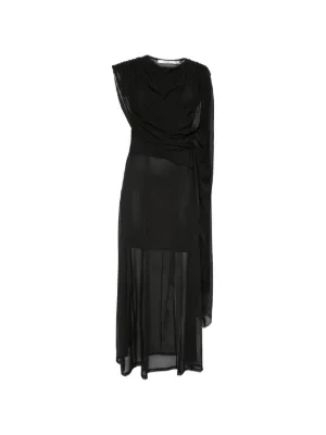 knee length dresses for ladies Grenache Satin Maxi Dress – SEROYA main image 1