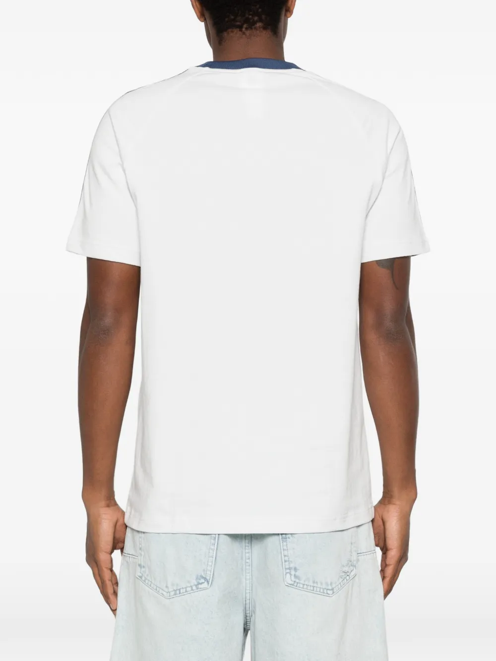 adidas x Italia T-shirt met ronde hals en drie strepen Wit