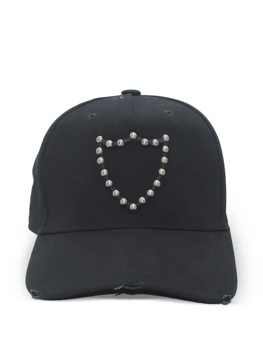 Htc Los Angeles studded distressed cap - Nero