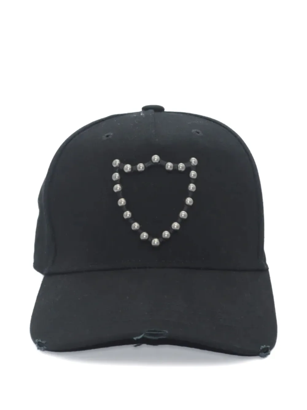 Htc Los Angeles studded distressed cap - Schwarz