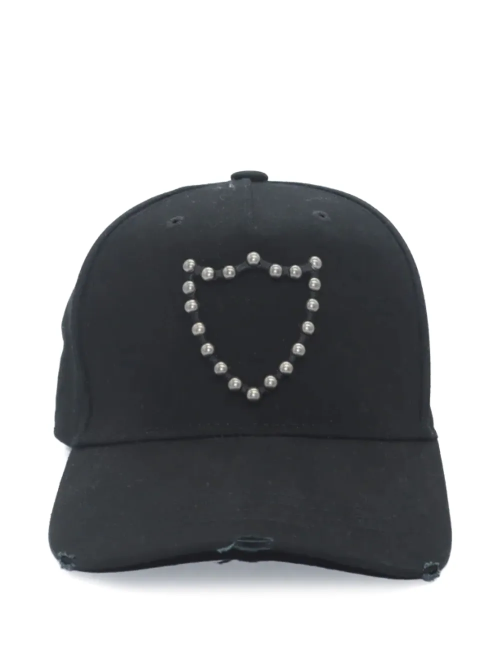 Htc Los Angeles studded distressed cap - Nero