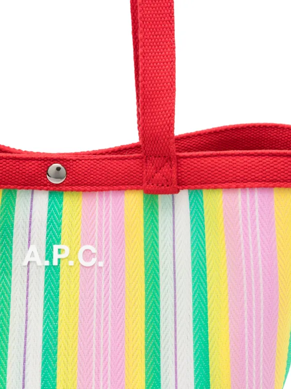 A.P.C. ストライプ ショルダーバッグ | ピンク | FARFETCH JP