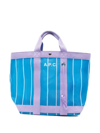 A.P.C. ストライプ トートバッグ | ブルー | FARFETCH JP