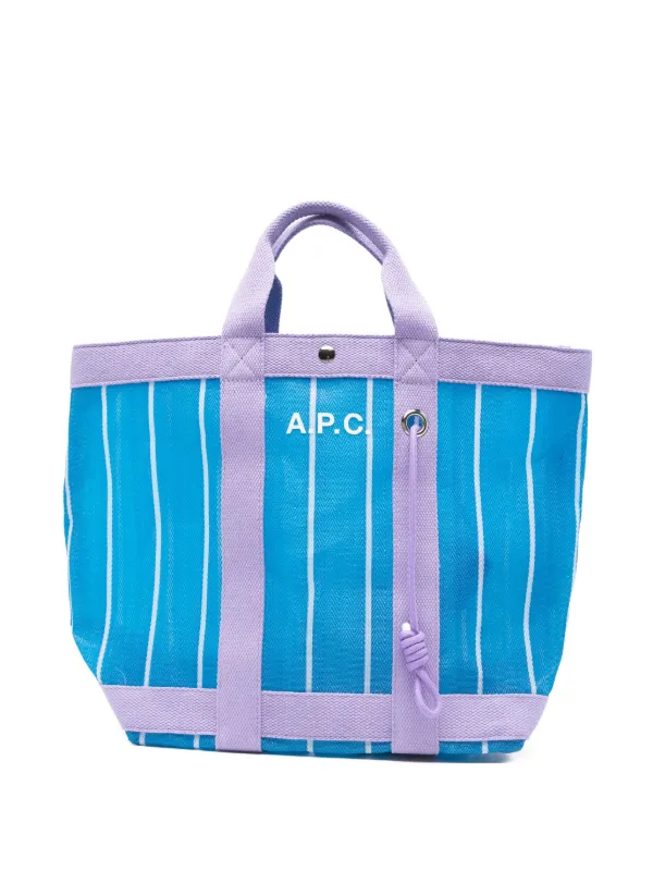 A.P.C. ストライプ トートバッグ | ブルー | FARFETCH JP