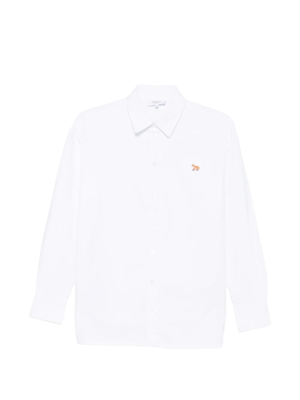 Maison Kitsuné fox-embroidered shirt - Bianco