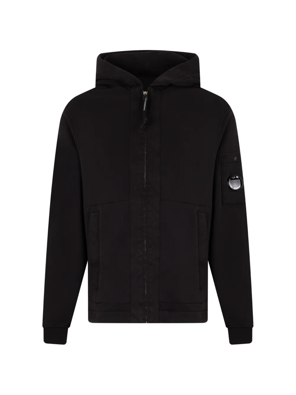 C.P. Company Lens-detail zip-up hoodie - Nero