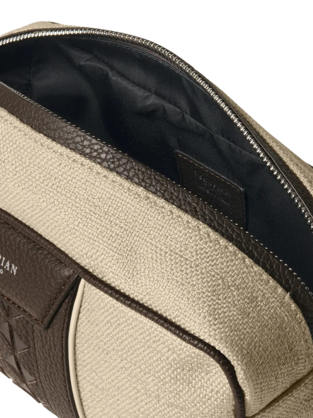  Serapian Logo-detail Wash Bag - Neutrals 