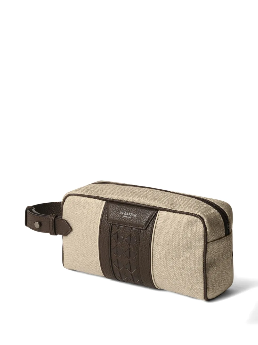 Serapian logo-detail wash bag - Toni neutri