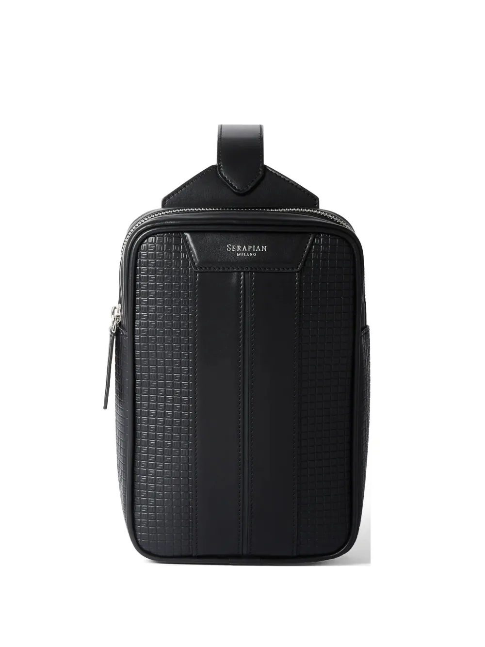 Serapian logo-detail messenger bag - Nero