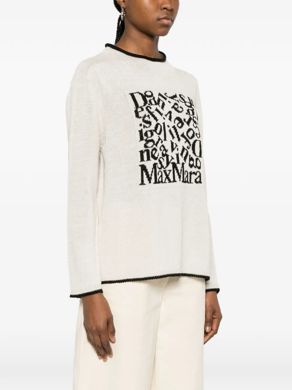  's Max Mara Jersey Attore Estampado - Neutro 