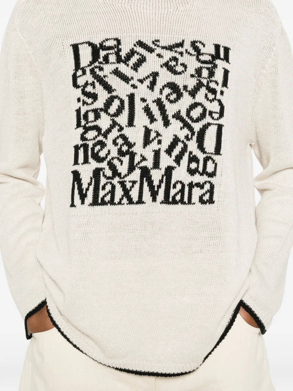 'S Max Mara Attore trui met print Beige