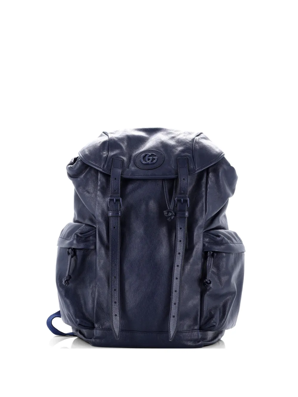 Gucci Pre-Owned RE(BELLE) Monochrome Multipocket Leather Large backpack - Blu