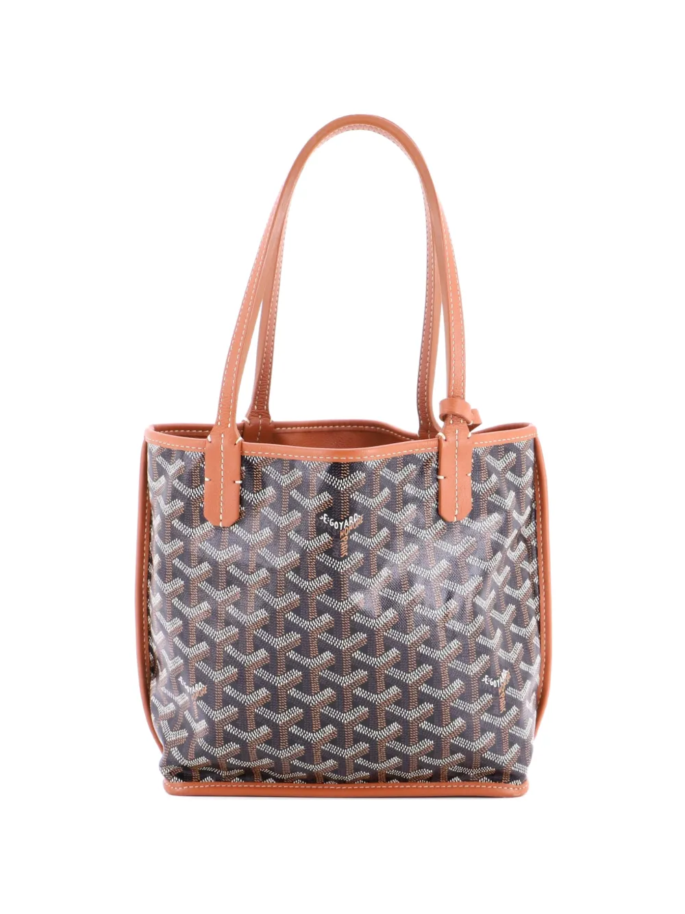 Goyard Pre-Owned Anjou Reversible Tote Coated Canvas Mini satchel - Marrone