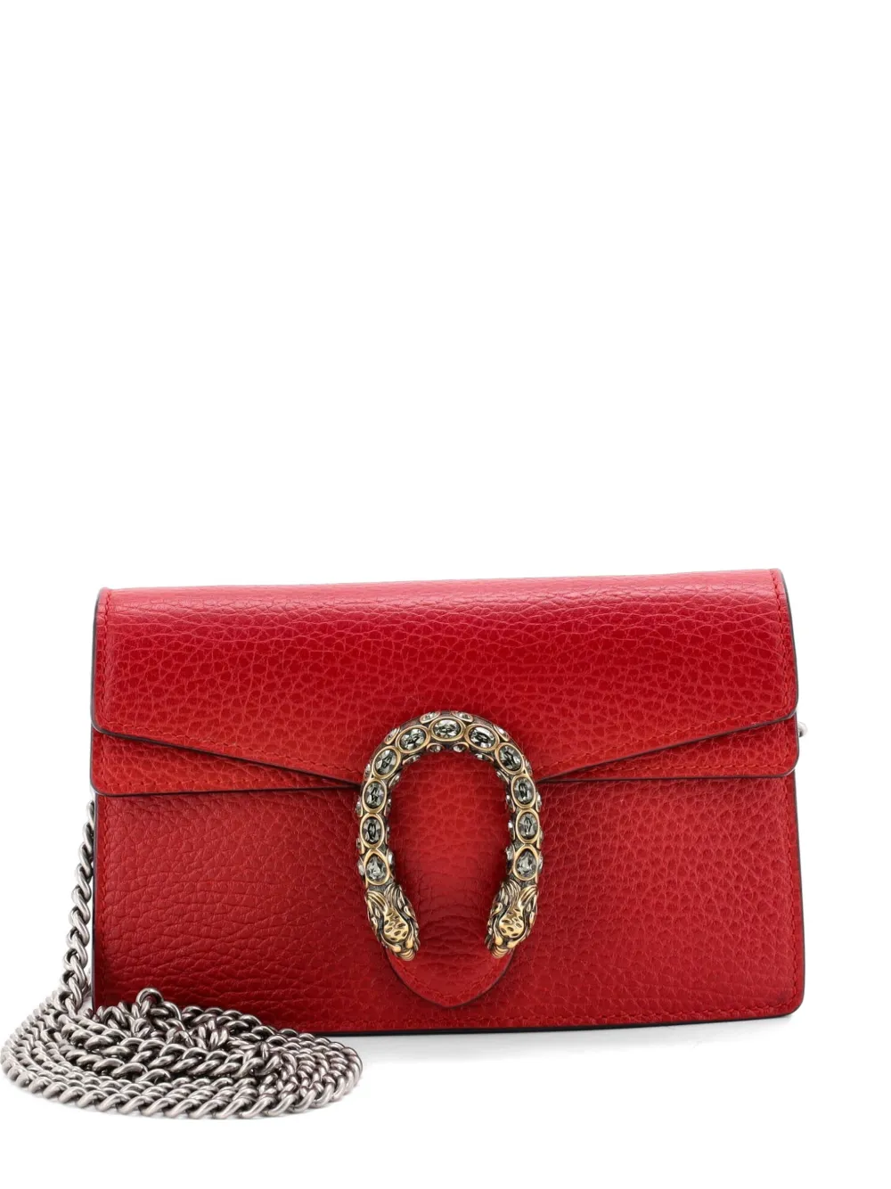 Gucci Pre-Owned Dionysus Bag Leather Super Mini clutch bag - Rosso