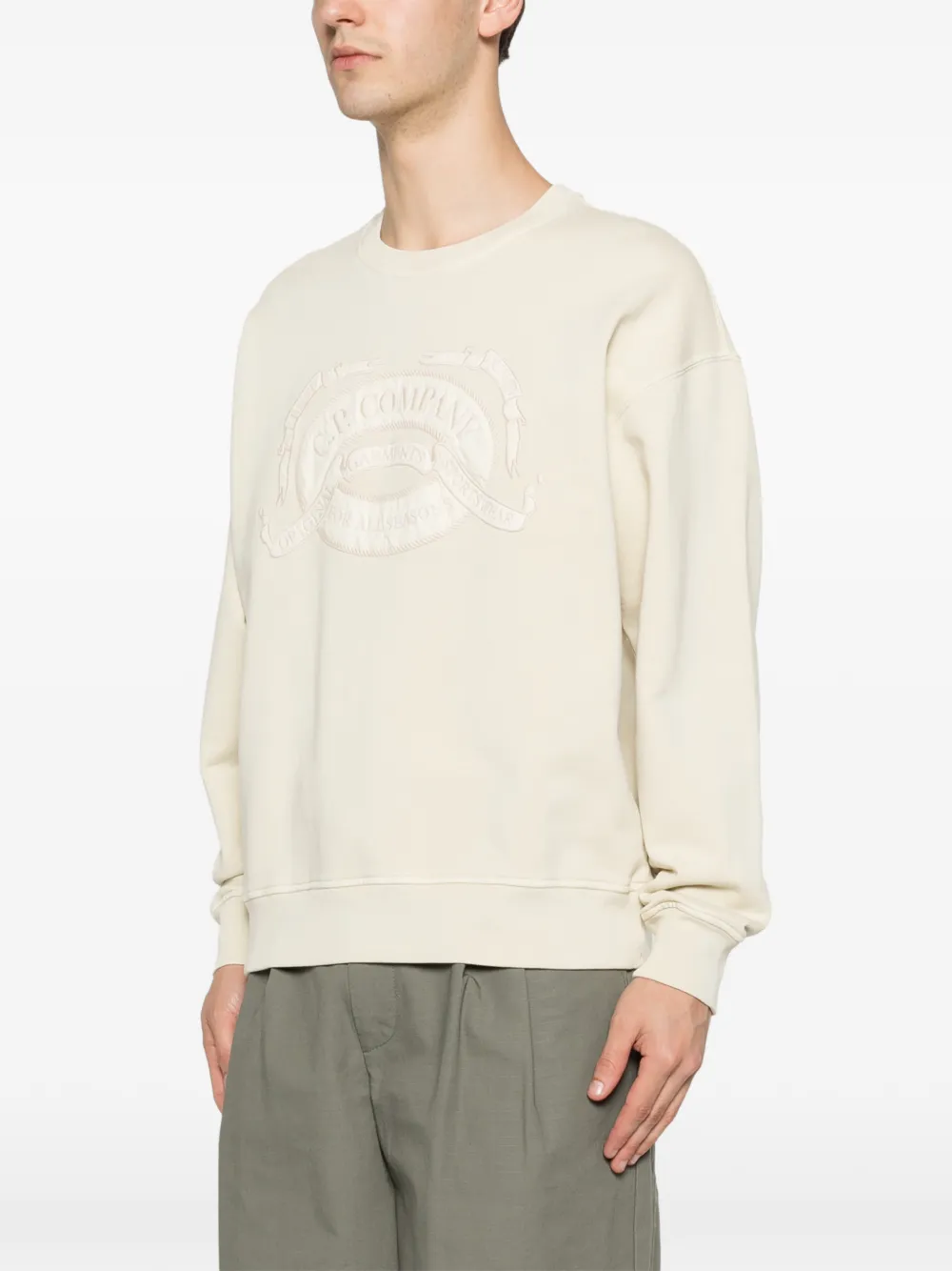 C.P. Company Trui met logoprint Beige