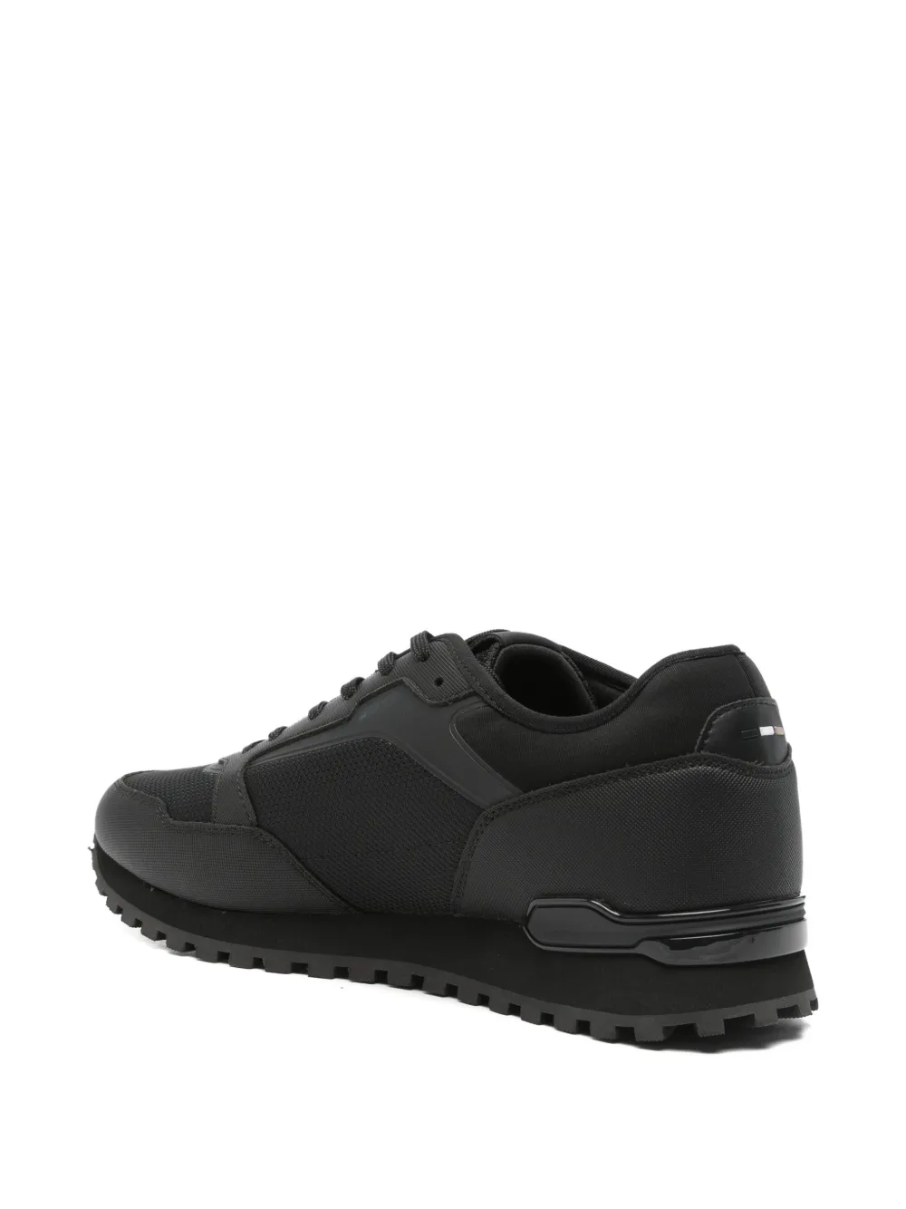 BOSS panelled lace-up sneakers Zwart