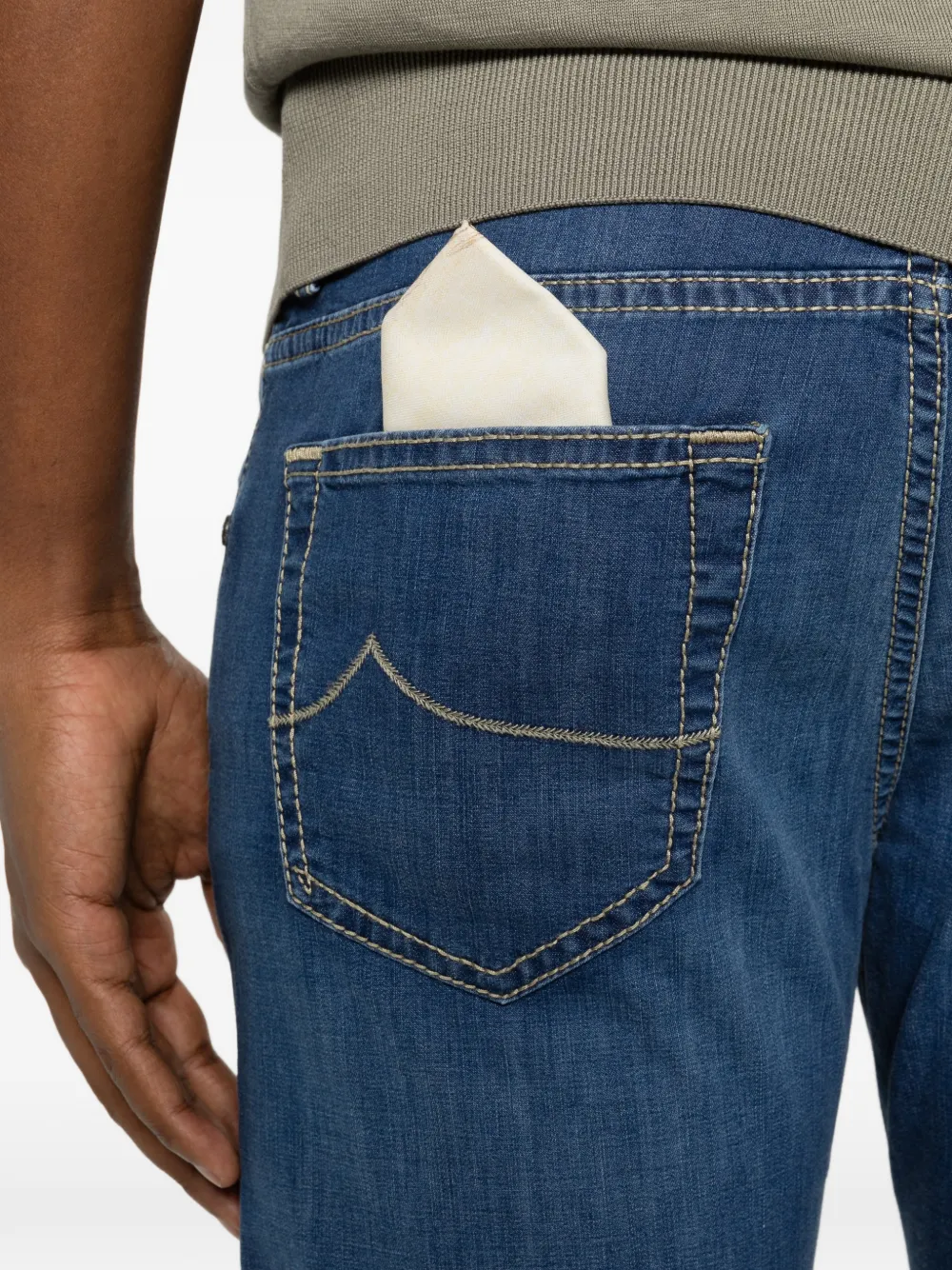 Jacob Cohën Nick jeans met vijf zakken Blauw