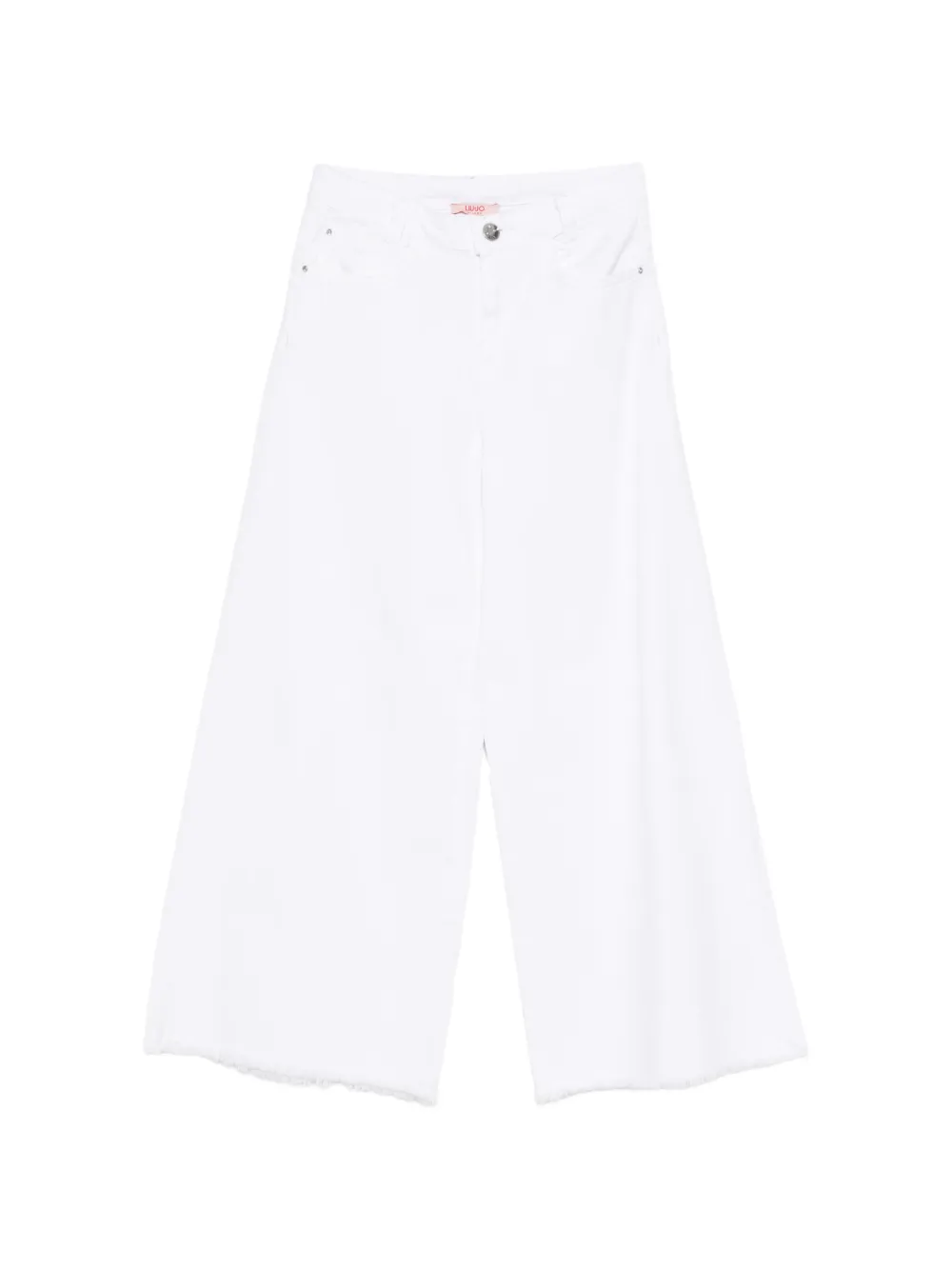 Liu Jo Kids frayed-hem jeans - Bianco