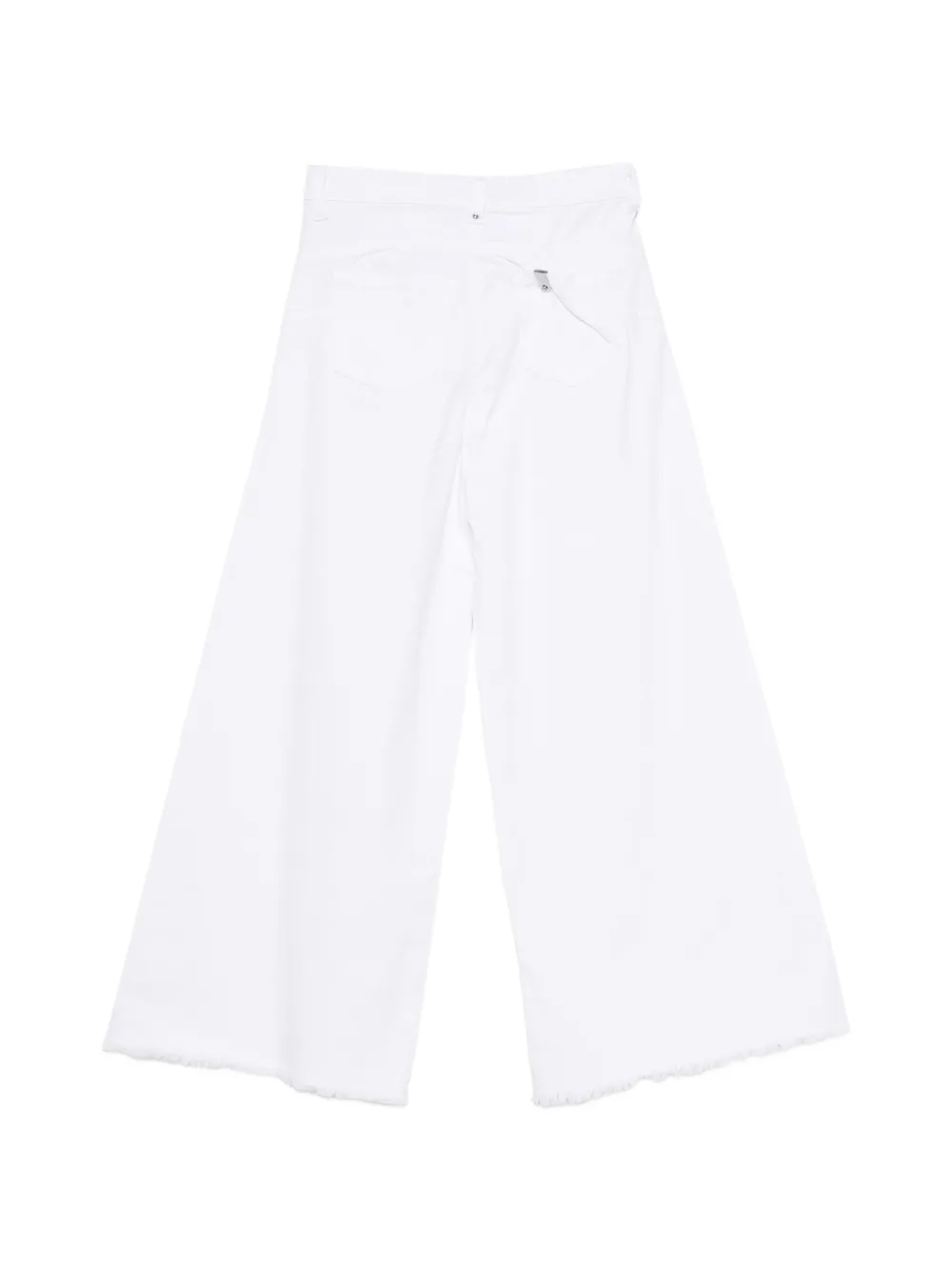 Liu Jo Kids Jeans met franje afwerking Wit