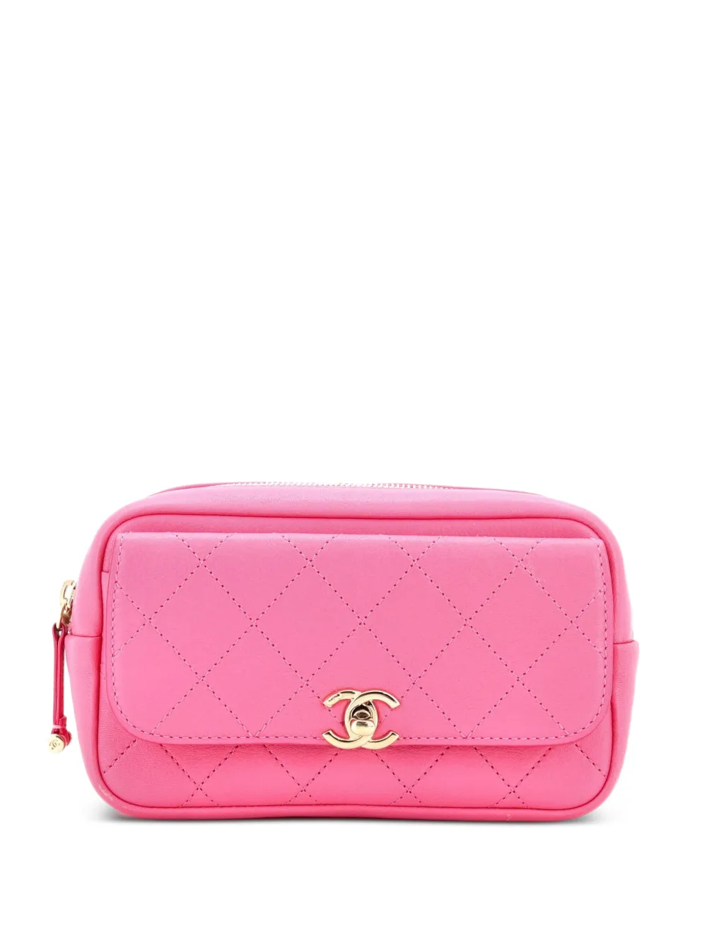 CHANEL Pre-Owned Casual Trip Waist Bag Quilted Goatskin belt bag - Rosa