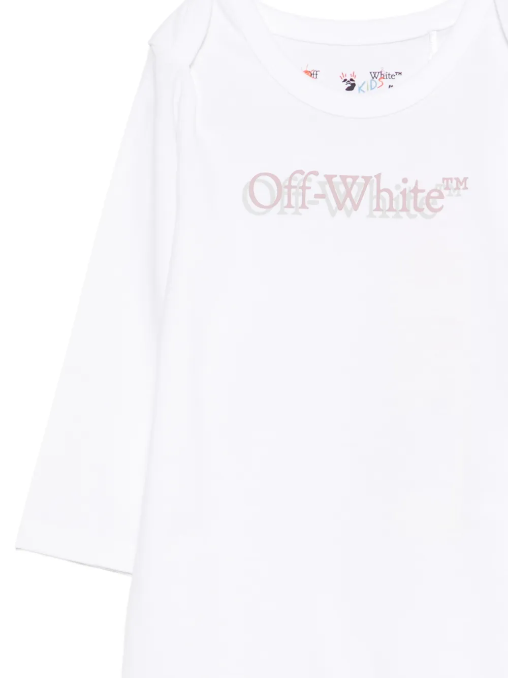 Off-White Kids Romper met logoprint Wit