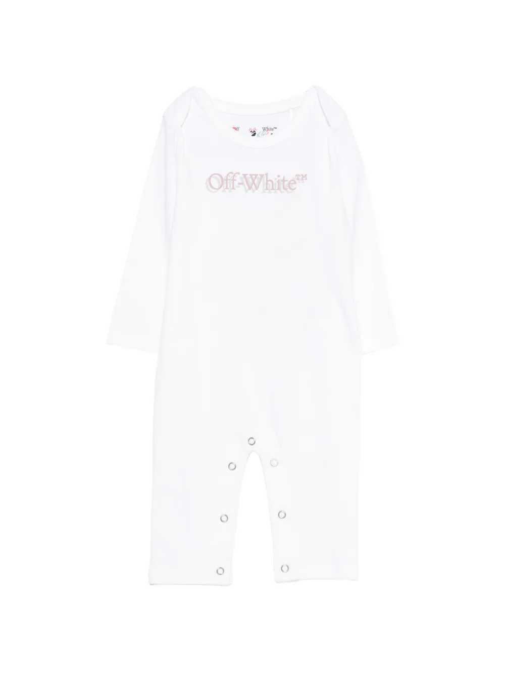 Off-White Kids logo-print romper - Weiß